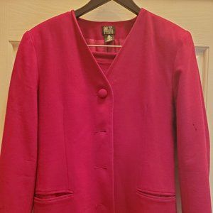 Morgan Taylor Studio Wool Burgundy Skirt Suit (8)